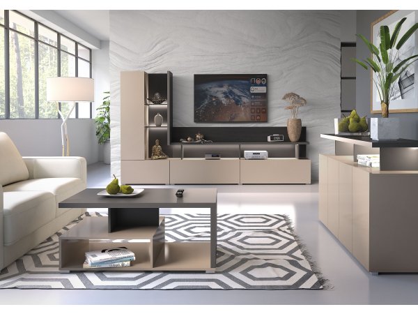 Konferenční stolek SERIO (typ 99) Congo-antracit/černá