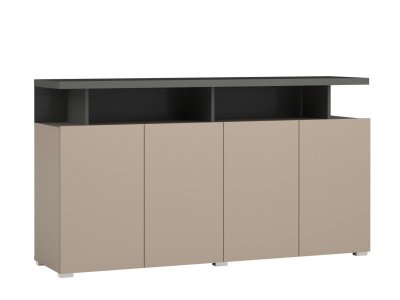 Komoda do obývacího pokoje (typ 43) SERIO Congo-antracit/černá