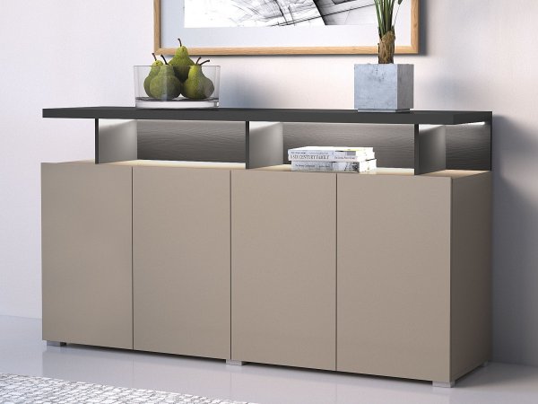 Nábytek do obývacího pokoje SERIO Congo-antracit/černá