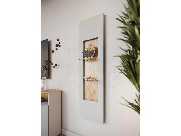 Obývací stěna světle šedá SAMBUCA 2 panely