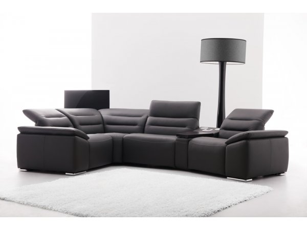 VÝPRODEJ: Luxusní kožená rohová sedací souprava SENSATION