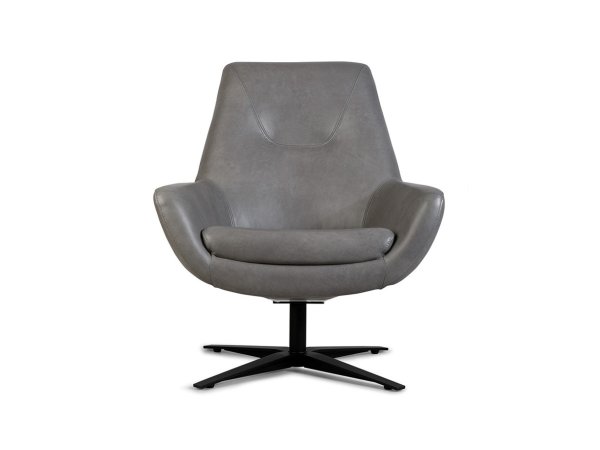 Kožené designové otočné křeslo SHOW