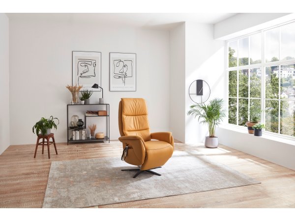 Kožené polohovací televizní křeslo SITZGEFÜHL HV SMARTLINE