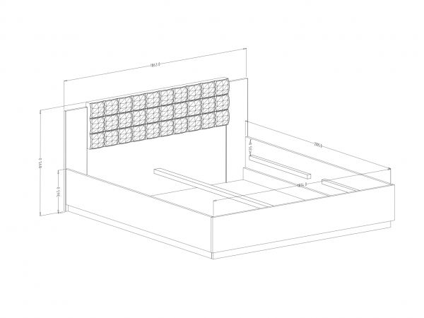 Ložnicová sestava SIGMA flagstaff oak se stříbrným ornamentem