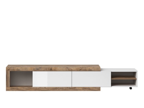 Televizní komoda (typ 40) SINTRA dub Samdal/bílý lesk