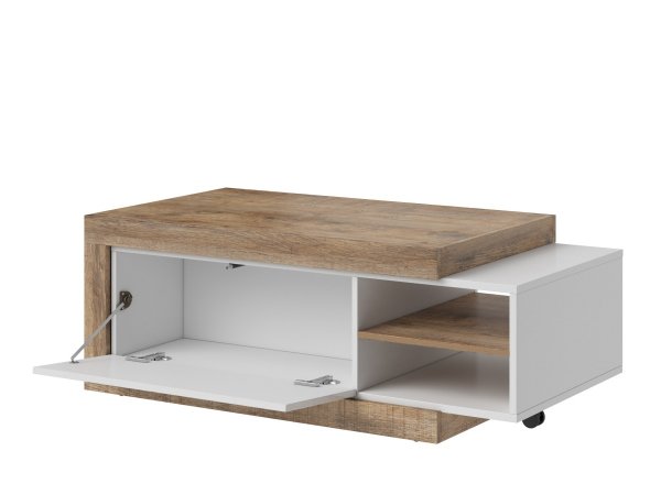 Konferenční stolek (typ 99) SINTRA dub Samdal/bílý lesk