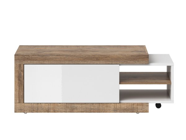 Konferenční stolek (typ 99) SINTRA dub Samdal/bílý lesk