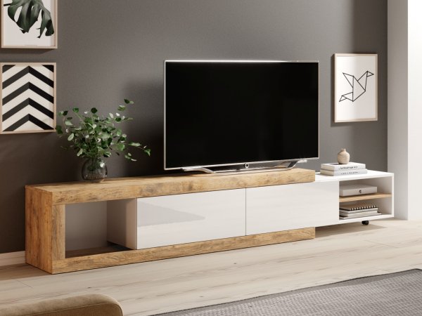 Nábytek do obývacího pokoje SINTRA dub Samdal/bílý lesk
