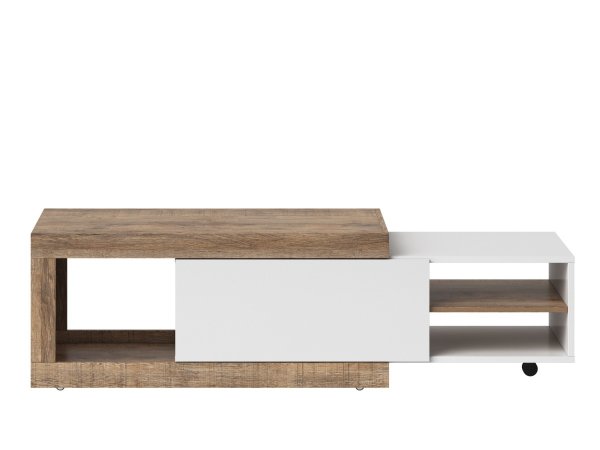 Konferenční stolek (typ 99) SINTRA dub Samdal/bílý lesk