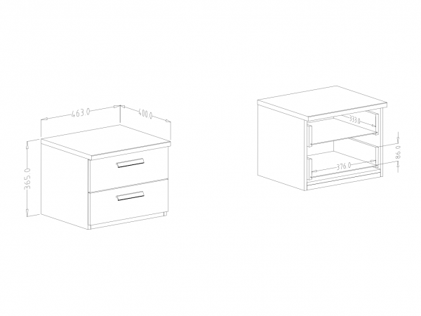 Ložnicová sestava SIGMA flagstaff oak se stříbrným ornamentem