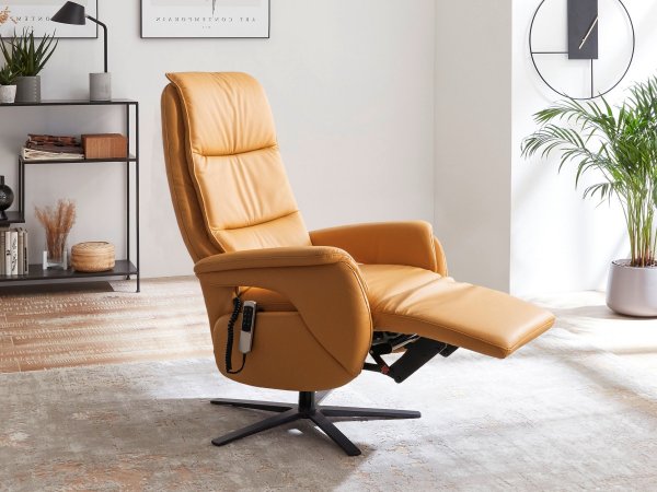 Kožené polohovací televizní křeslo SITZGEFÜHL HV SMARTLINE