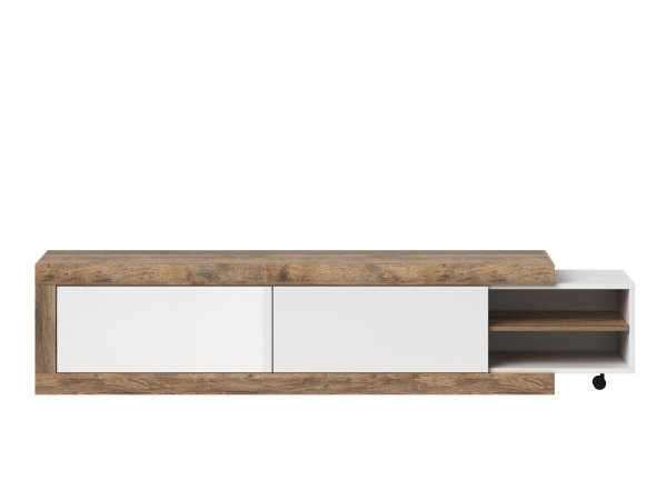 Televizní komoda (typ 40) SINTRA dub Samdal/bílý lesk