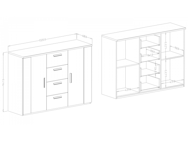 Ložnicová sestava SIGMA flagstaff oak se stříbrným ornamentem