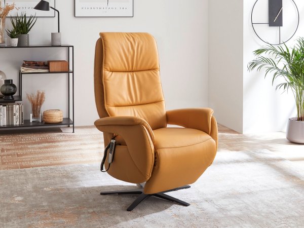 Kožené polohovací televizní křeslo SITZGEFÜHL HV SMARTLINE