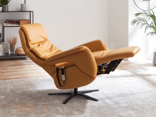 Kožené polohovací televizní křeslo SITZGEFÜHL HV SMARTLINE