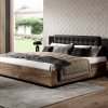 Postel s čalouněným čelem SIGMA 160x200 dub flagstaff