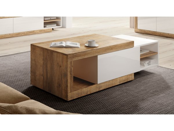 Nábytek do obývacího pokoje SINTRA dub Samdal/bílý lesk