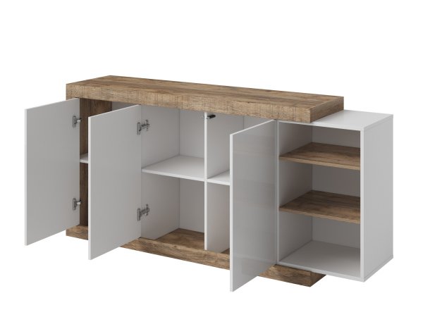 Nábytek do obývacího pokoje SINTRA dub Samdal/bílý lesk