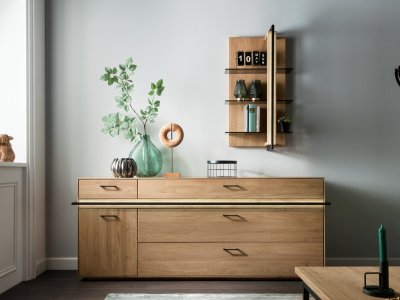 Nábytek do obývacího pokoje z masivu BOSTON 2 dub LEGNO