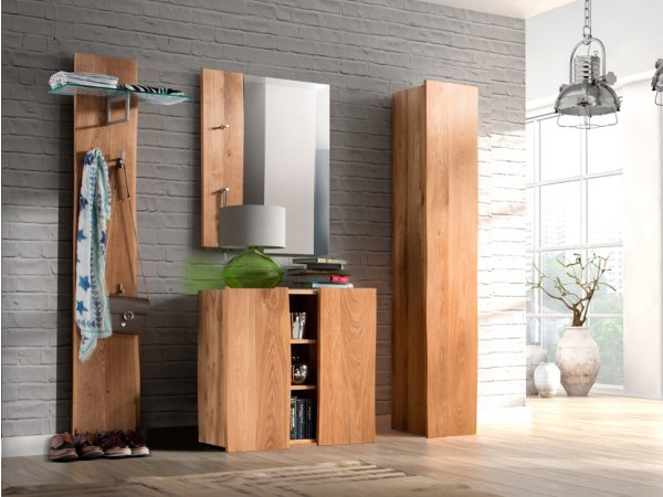 Dubový nábytek z masivu do předsíně WOODLINE 2 dub přírodní