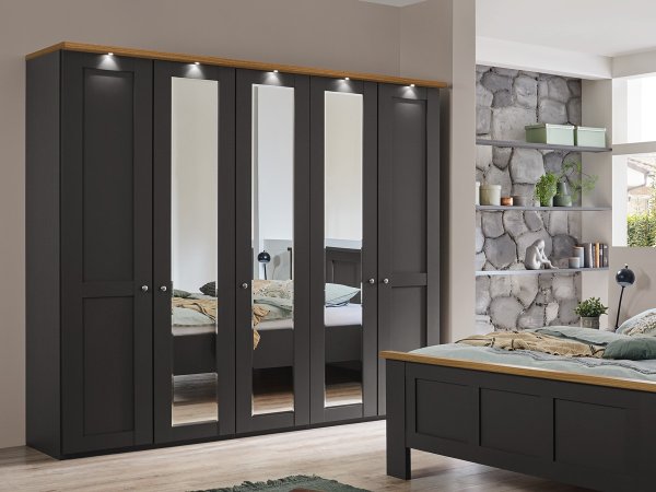 Ložnicová sestava MARLOW grafit/dub bianco