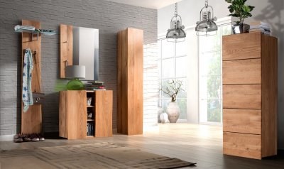 Dubový nábytek z masivu do předsíně WOODLINE 2 dub přírodní