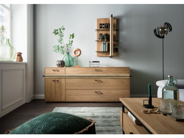 Nábytek do obývacího pokoje z masivu BOSTON 2 dub LEGNO