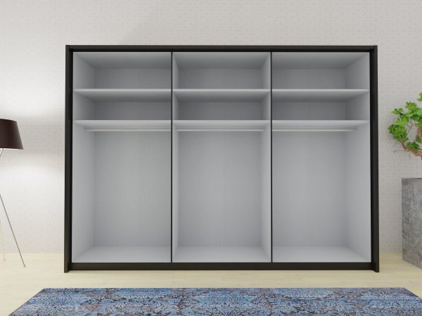 Luxusní šatní skříň SPLIT I grafit