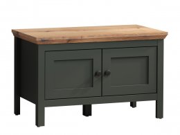 Lavice/botník do předsíně STANTON (typ 2209-310-04) tmavě zelená/dub Evoke