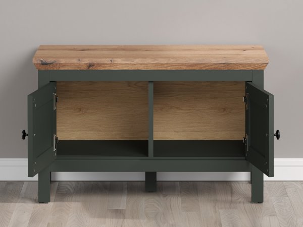 Nábytek do předsíně STANTON tmavě zelená/dub Evoke