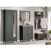 Komoda do předsíně STANTON (typ 2209-867-04) tmavě zelená/dub Evoke