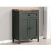 Komoda do předsíně STANTON (typ 2209-867-04) tmavě zelená/dub Evoke