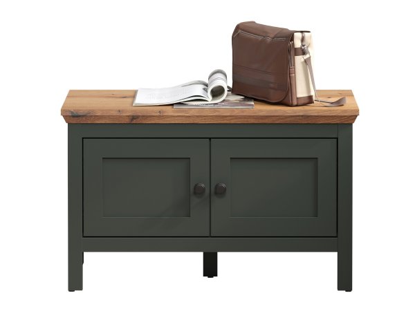 Nábytek do předsíně STANTON tmavě zelená/dub Evoke