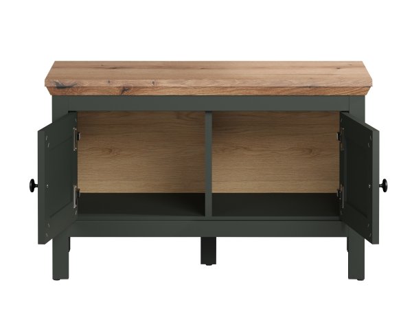 Nábytek do předsíně STANTON tmavě zelená/dub Evoke