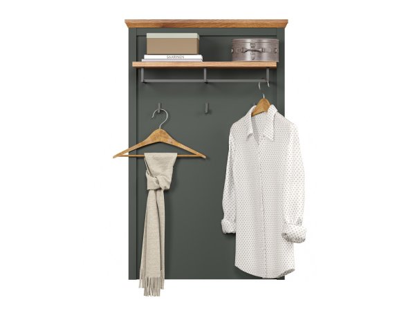 Nábytek do předsíně STANTON tmavě zelená/dub Evoke