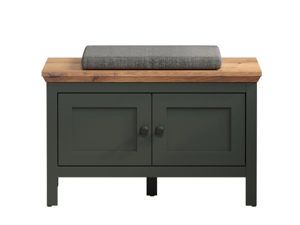 Nábytek do předsíně STANTON tmavě zelená/dub Evoke