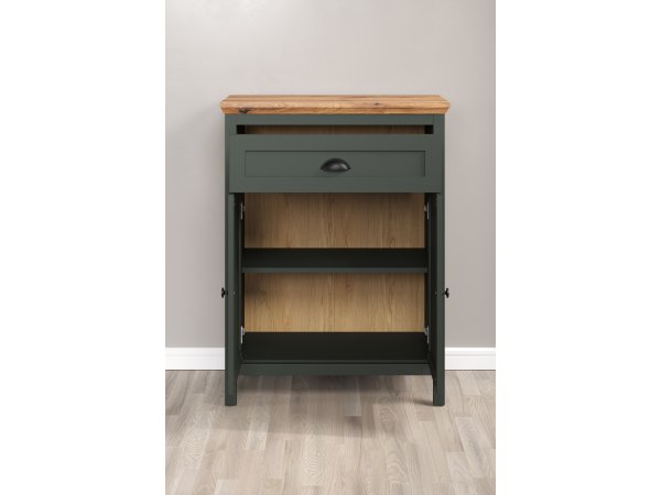 Nábytek do předsíně STANTON tmavě zelená/dub Evoke