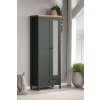 Šatní skříň do předsíně STANTON (typ 2209-117-04) tmavě zelená/dub Evoke