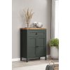 Komoda do předsíně STANTON (typ 2209-867-04) tmavě zelená/dub Evoke