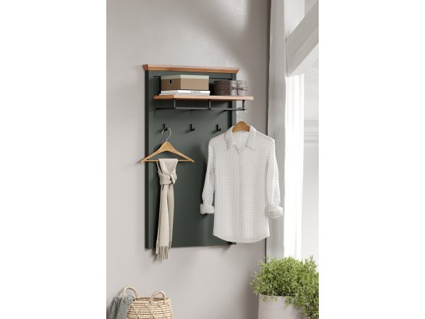 Nábytek do předsíně STANTON tmavě zelená/dub Evoke