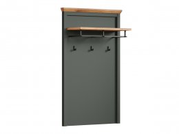 Věšák do předsíně STANTON (typ 2209-440-04) tmavě zelená/dub Evoke