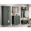 Zrcadlo do předsíně STANTON (typ 2209-450-04) tmavě zelená/dub Evoke