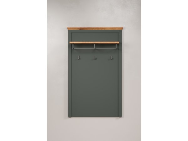 Věšák do předsíně STANTON (typ 2209-440-04) tmavě zelená/dub Evoke