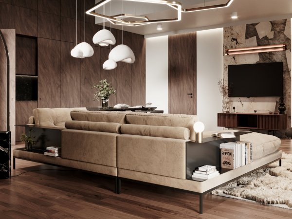 Designová rohová sedací souprava STUDY 2