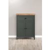 Komoda do předsíně STANTON (typ 2209-867-04) tmavě zelená/dub Evoke