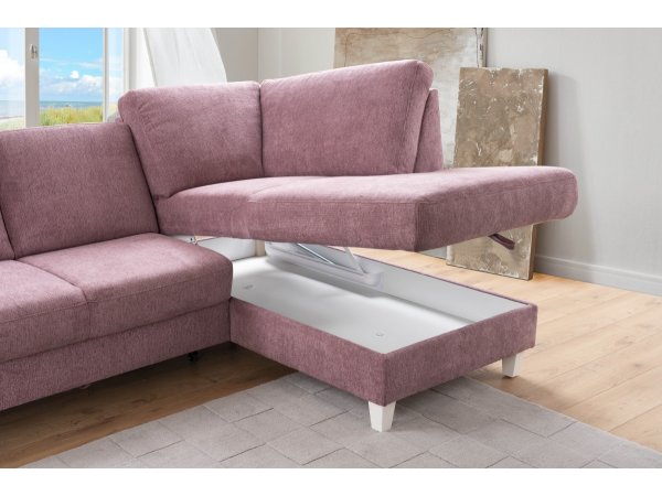 Malá rohová rozkládací sedací souprava ve skandinávském stylu SUMMER 2