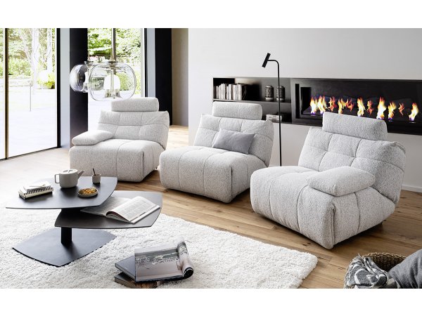 Konferenční stolek SUSAKI keramika antracit/kov černý mat