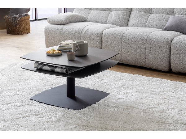 Konferenční stolek SUSAKI keramika antracit/kov černý mat