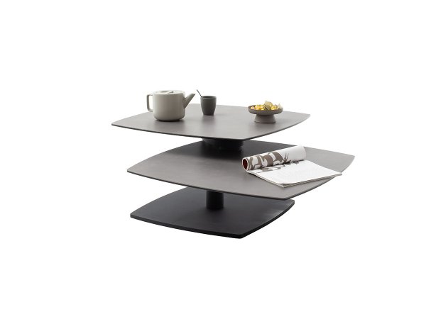 Konferenční stolek SUSAKI keramika antracit/kov černý mat