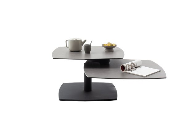 Konferenční stolek SUSAKI keramika antracit/kov černý mat